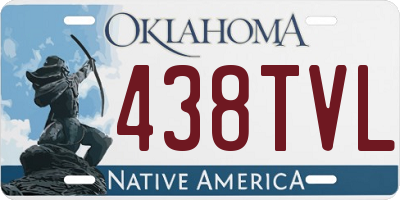 OK license plate 438TVL