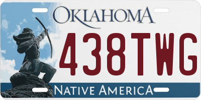 OK license plate 438TWG