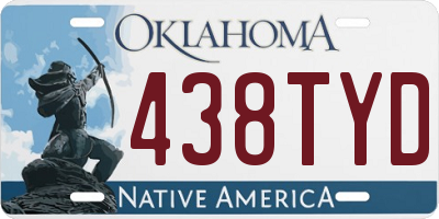OK license plate 438TYD