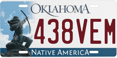 OK license plate 438VEM