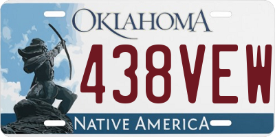 OK license plate 438VEW