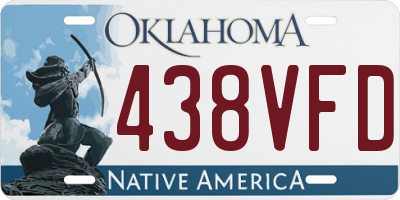 OK license plate 438VFD