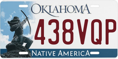 OK license plate 438VQP