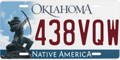 OK license plate 438VQW