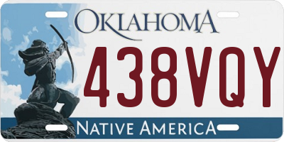 OK license plate 438VQY