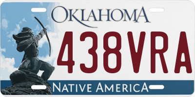 OK license plate 438VRA