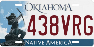 OK license plate 438VRG