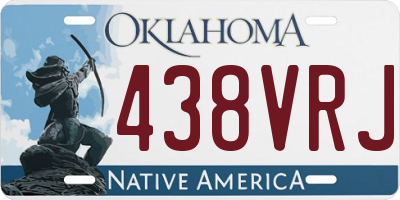 OK license plate 438VRJ