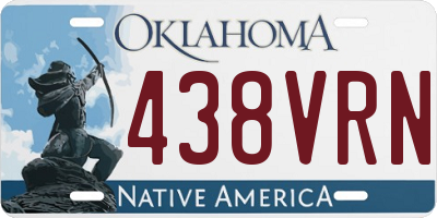 OK license plate 438VRN