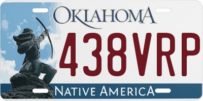 OK license plate 438VRP