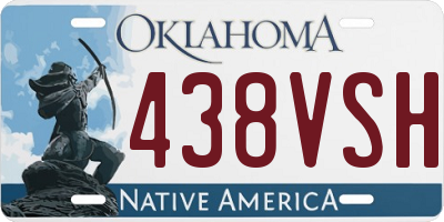 OK license plate 438VSH