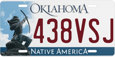 OK license plate 438VSJ