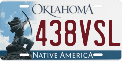 OK license plate 438VSL