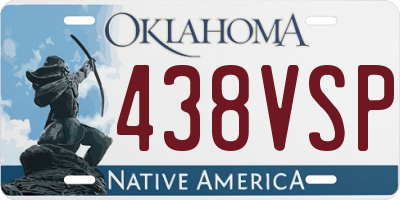 OK license plate 438VSP