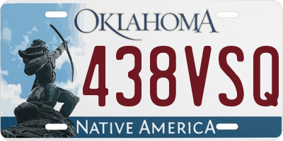 OK license plate 438VSQ