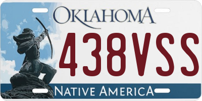 OK license plate 438VSS