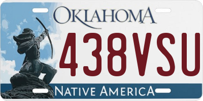 OK license plate 438VSU