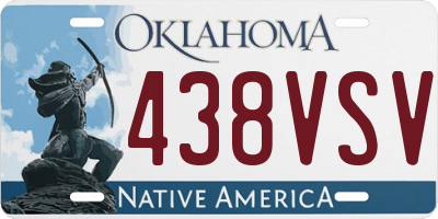 OK license plate 438VSV