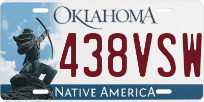 OK license plate 438VSW