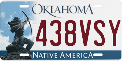 OK license plate 438VSY