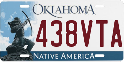 OK license plate 438VTA