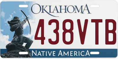 OK license plate 438VTB