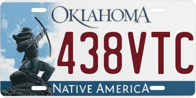 OK license plate 438VTC