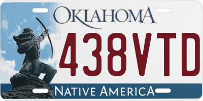 OK license plate 438VTD