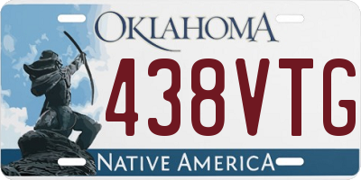 OK license plate 438VTG