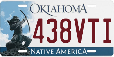 OK license plate 438VTI