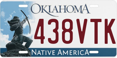 OK license plate 438VTK