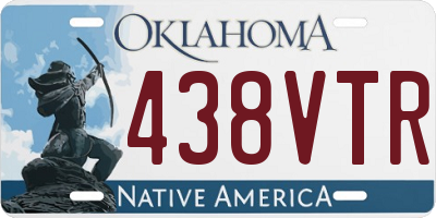 OK license plate 438VTR