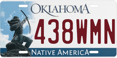 OK license plate 438WMN