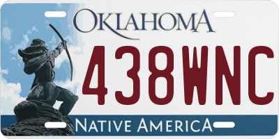 OK license plate 438WNC