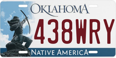 OK license plate 438WRY