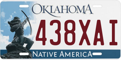 OK license plate 438XAI