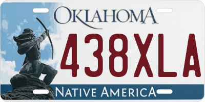 OK license plate 438XLA