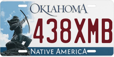 OK license plate 438XMB