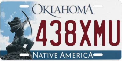 OK license plate 438XMU