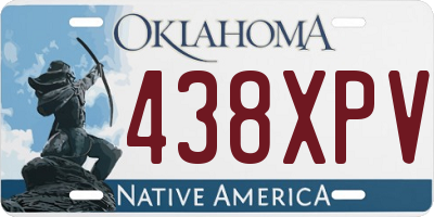 OK license plate 438XPV