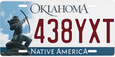 OK license plate 438YXT