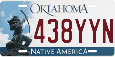 OK license plate 438YYN