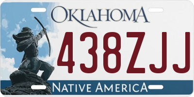 OK license plate 438ZJJ