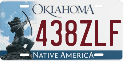 OK license plate 438ZLF