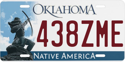 OK license plate 438ZME