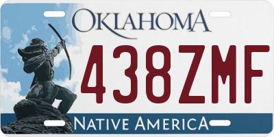 OK license plate 438ZMF