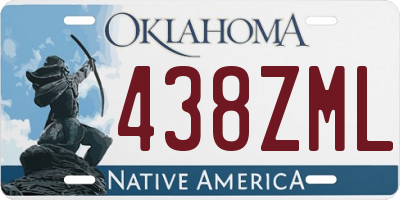 OK license plate 438ZML