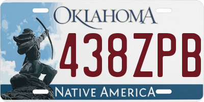 OK license plate 438ZPB