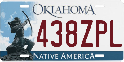 OK license plate 438ZPL