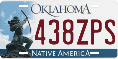 OK license plate 438ZPS